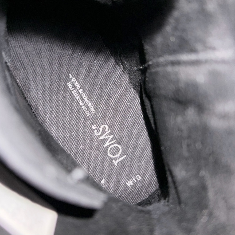 TOMS Black Leather Ankle Boots - Picture 9 of 15